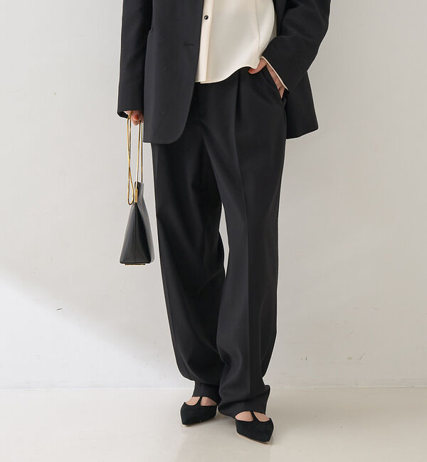 Rouge vif「【セットアップ対応】メンズライクウール混サキソニーテーパードパンツ」|その他|