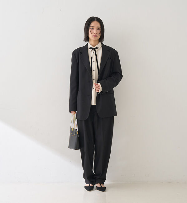 Rouge vif「【セットアップ対応】メンズライクウール混サキソニーテーパードパンツ」|その他|