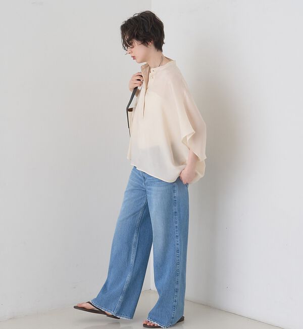 Rouge vif「【セットアップ対応】キュプラフィブリルドレープスキッパーブラウス」|シャツ・ブラウス|