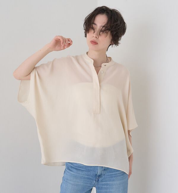 Rouge vif「【セットアップ対応】キュプラフィブリルドレープスキッパーブラウス」|シャツ・ブラウス|