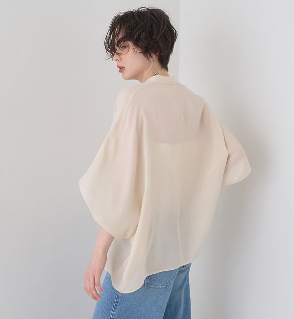 Rouge vif「【セットアップ対応】キュプラフィブリルドレープスキッパーブラウス」|シャツ・ブラウス|