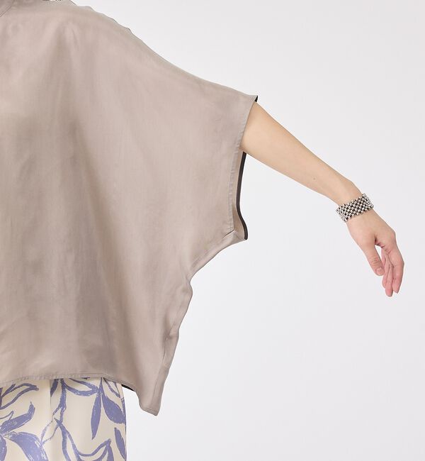 Rouge vif「【セットアップ対応】キュプラフィブリルドレープスキッパーブラウス」|シャツ・ブラウス|