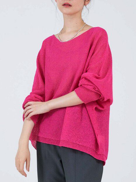 qualite「【大人気アイテム入荷】camifineニットプルオーバー」|ニット・セーター|ピンク