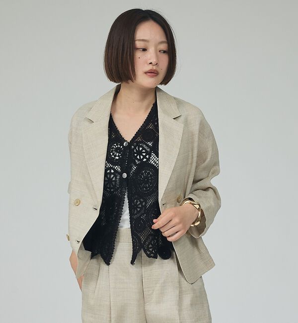 qualite「【セットアップ対応】ミックスカラーラミージャケット」|その他|