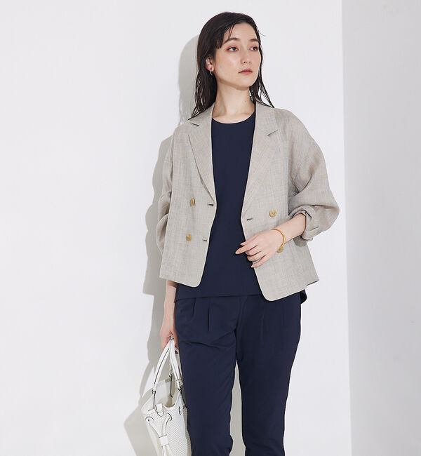 qualite「【セットアップ対応】ミックスカラーラミージャケット」|その他|