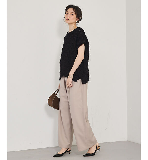 qualite「【接触冷感＆防シワ】ウールライクイージーパンツ/セットアップ対応」|その他|