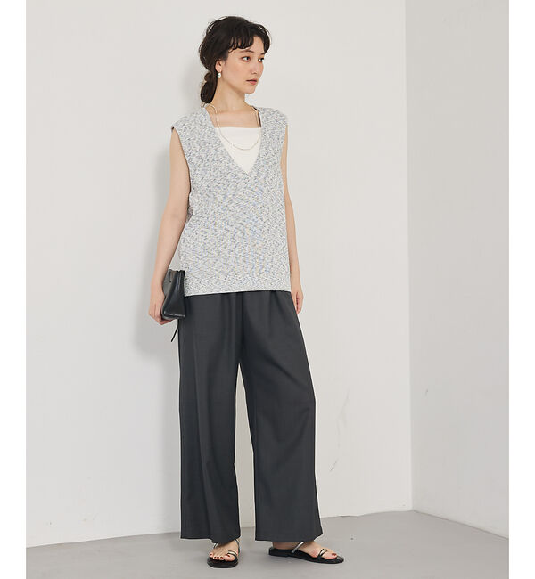 qualite「カスリヤーン畦深Vニット」|ベスト・ジレ|