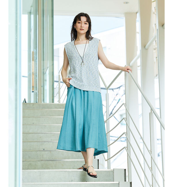 qualite「カスリヤーン畦深Vニット」|ベスト・ジレ|