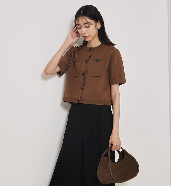 qualite「ショートスリーブカーデ」|カーディガン|