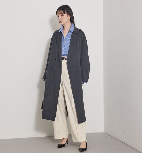 qualite「【毛玉になりにくい】ダブルフェイスチェスターコート」|その他|