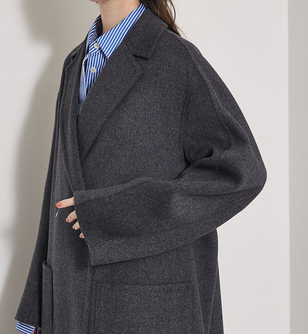 qualite「【毛玉になりにくい】ダブルフェイスチェスターコート」|その他|