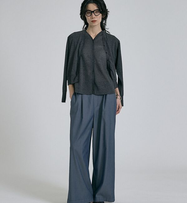 qualite「【昨年大人気アイテム！新色追加】ラメニットカーディガン」|カーディガン|