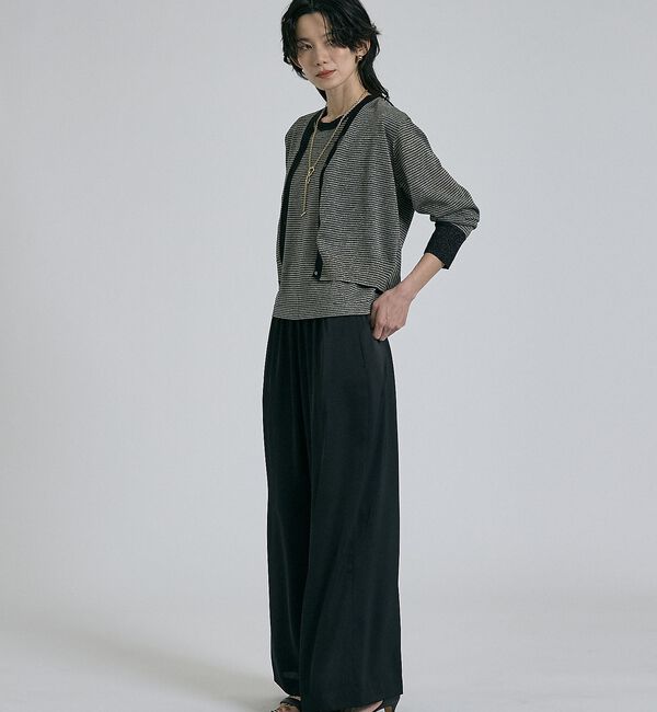 qualite「【昨年大人気アイテム！新色追加】ラメニットカーディガン」|カーディガン|