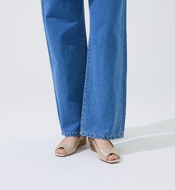 AU BANNISTER「【オープントゥ】バタフライカットウェッジソールパンプス【予約】」|パンプス|