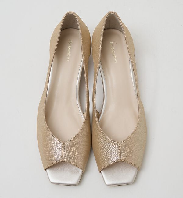 AU BANNISTER「【オープントゥ】バタフライカットウェッジソールパンプス【予約】」|パンプス|