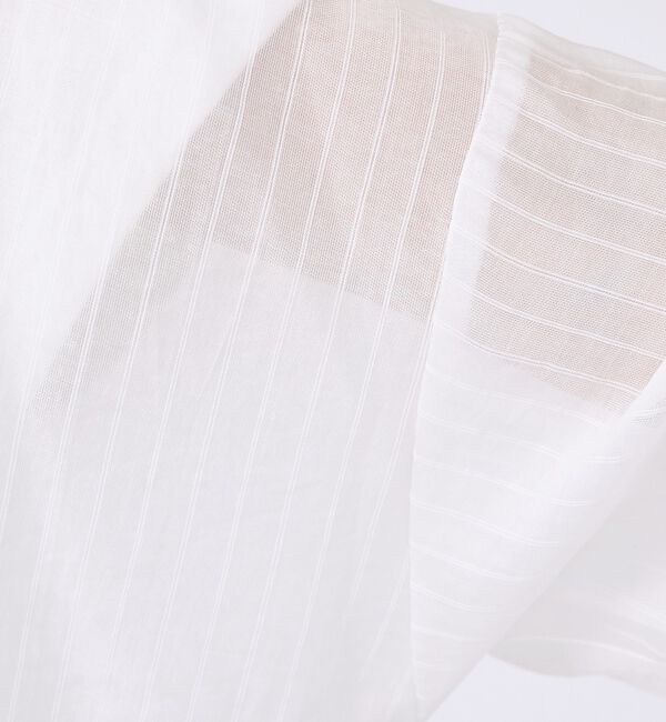 abahouse mavie「【やわらかに透ける】シアーストライプシャツ」|シャツ・ブラウス|
