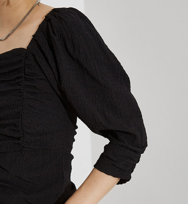 NOMINE「シャーリング ボリュームスリーブ2WAYプルオーバー」|Tシャツ・カットソー|