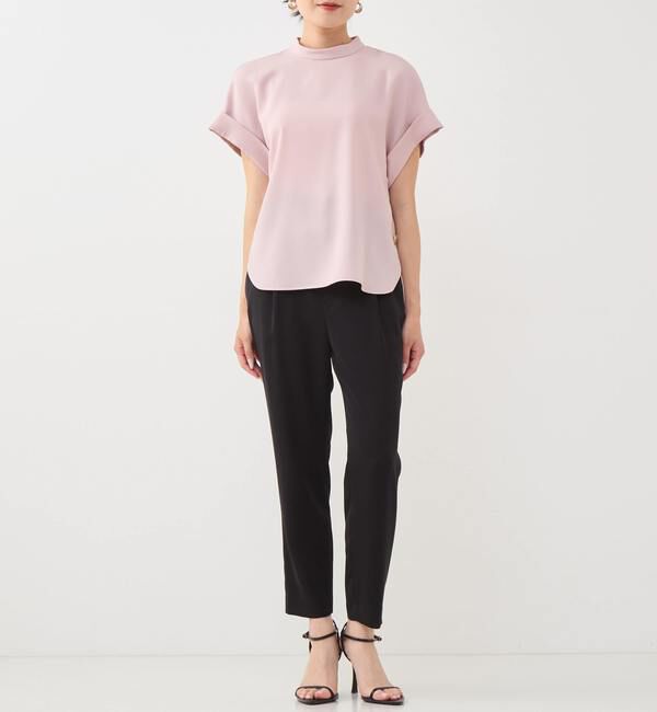 TIARA「バイカラーリボンベルトハイウエストテーパードパンツ」|その他|