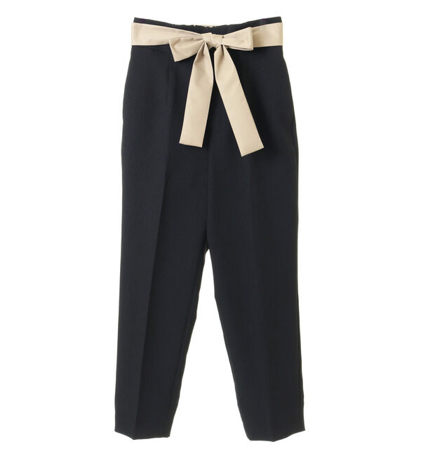 TIARA「バイカラーリボンベルトハイウエストテーパードパンツ」|その他|