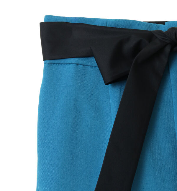 TIARA「バイカラーリボンベルトハイウエストテーパードパンツ」|その他|