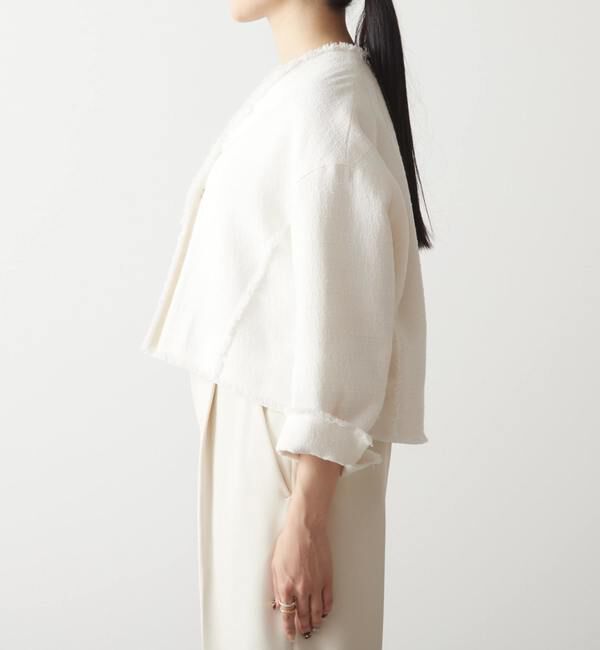 Liesse「クロップドジャケット」|ノーカラージャケット|