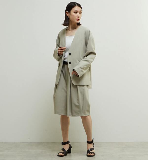 Soffitto「多機能ストレッチ素材麻混ショート丈パンツ」|その他|