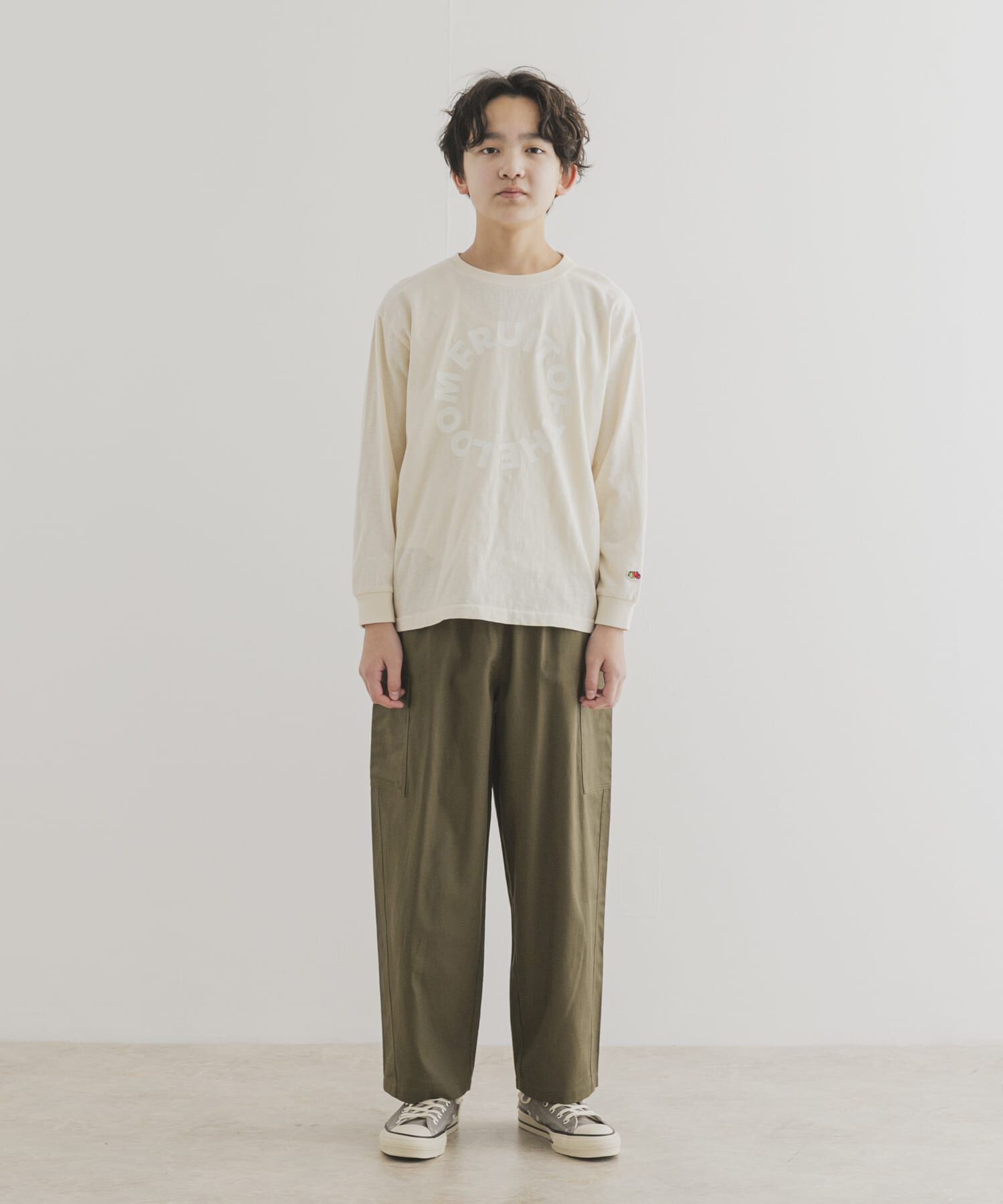 URBAN RESEARCH DOORS「『別注』FRUIT OF THE LOOM&times;DOORS　サークルロゴ長袖Tシャツ(KIDS)」|その他|