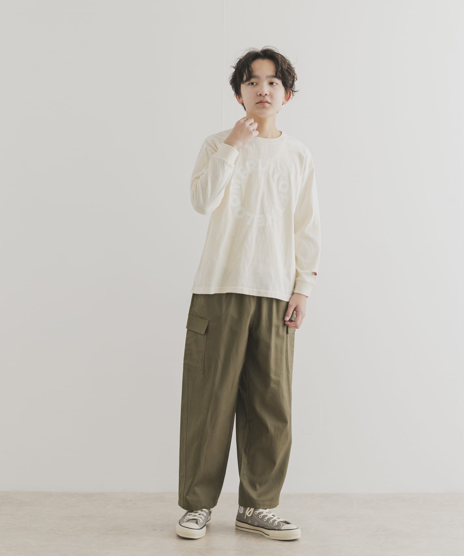 URBAN RESEARCH DOORS「『別注』FRUIT OF THE LOOM&times;DOORS　サークルロゴ長袖Tシャツ(KIDS)」|その他|