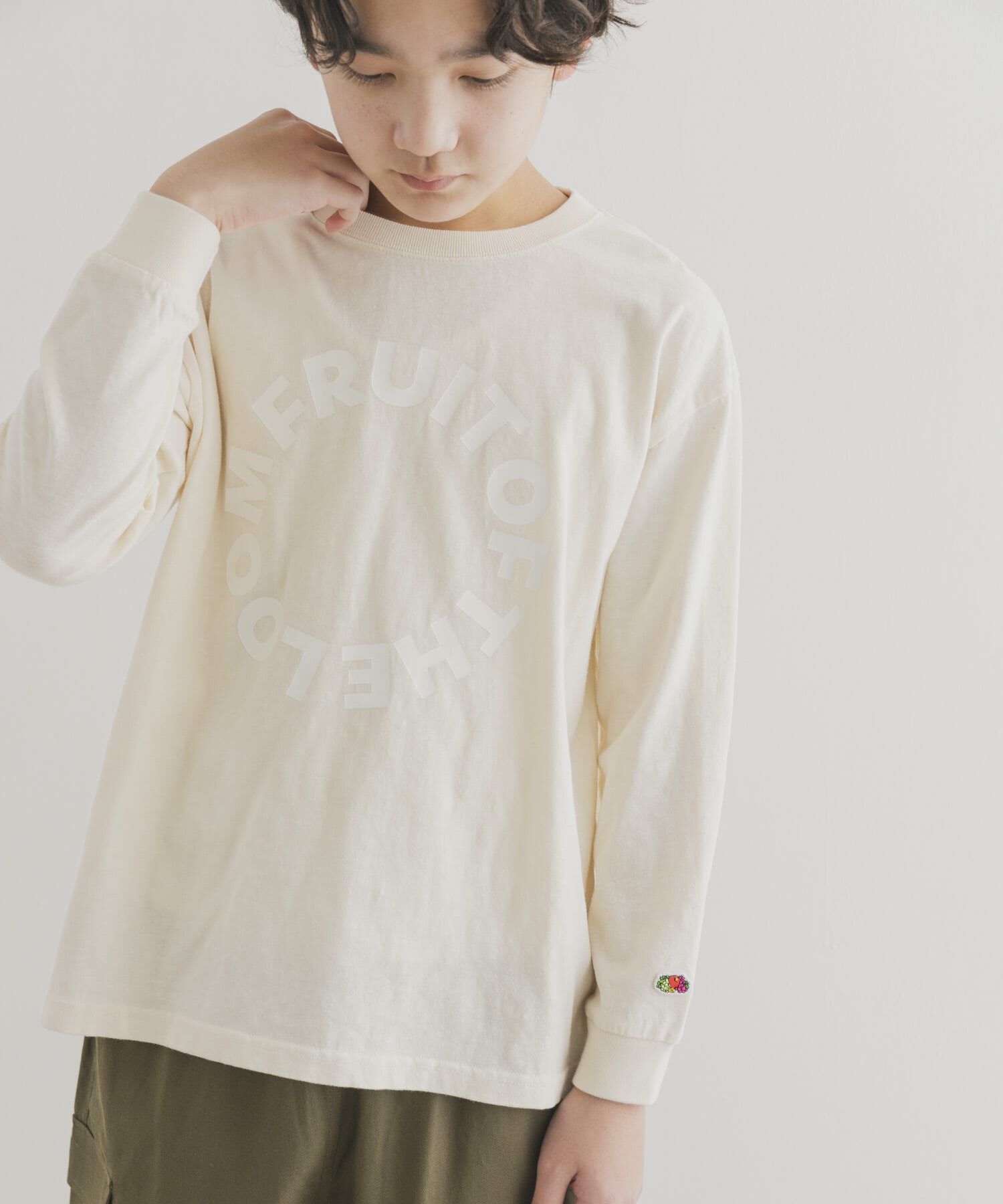 URBAN RESEARCH DOORS「『別注』FRUIT OF THE LOOM&times;DOORS　サークルロゴ長袖Tシャツ(KIDS)」|その他|