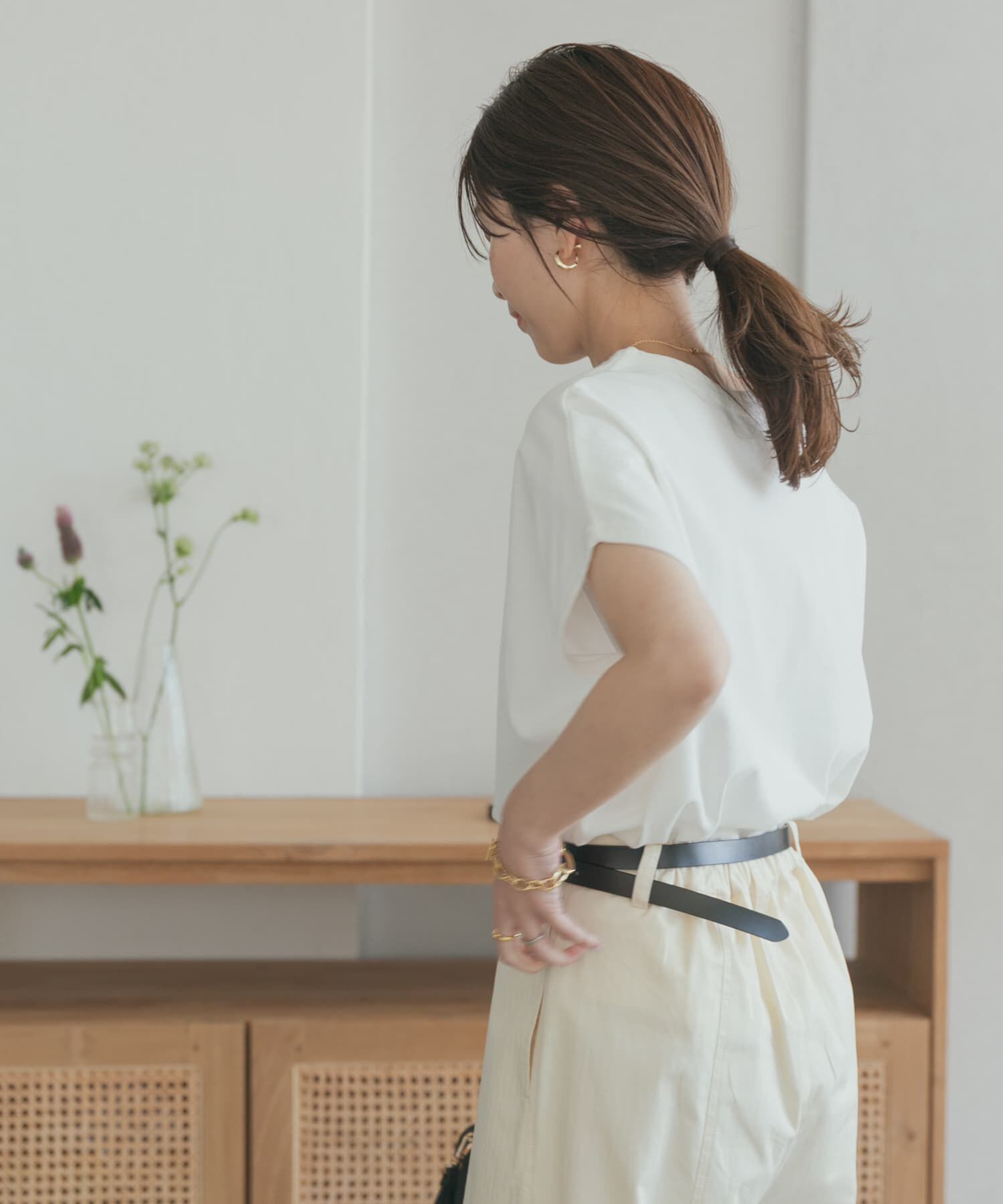 URBAN RESEARCH DOORS「『UR TECH ひやサラクール』ドライコットンボートネックプルオーバー」|Tシャツ・カットソー|