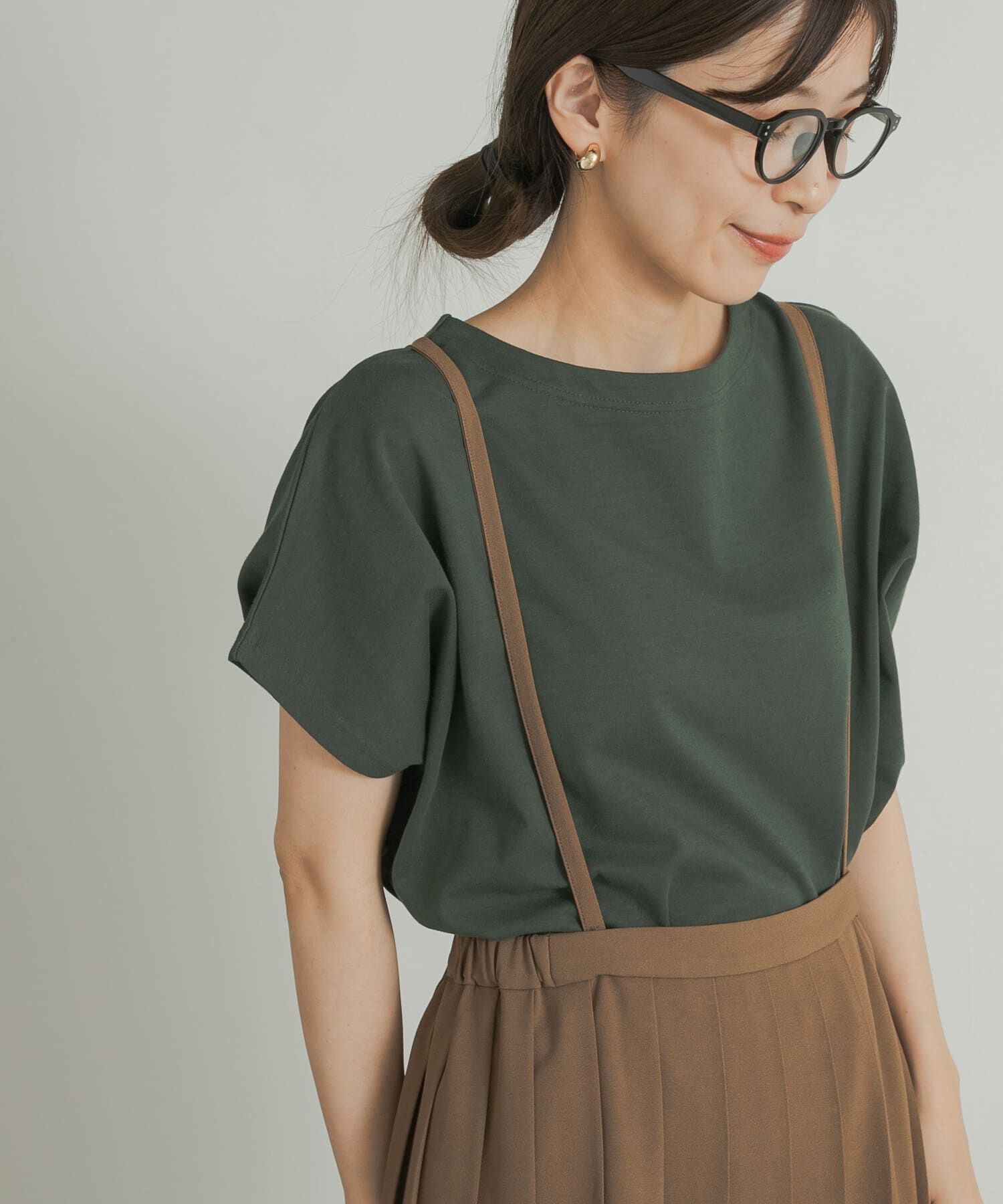 URBAN RESEARCH DOORS「『UR TECH ひやサラクール』ドライコットンボートネックプルオーバー」|Tシャツ・カットソー|