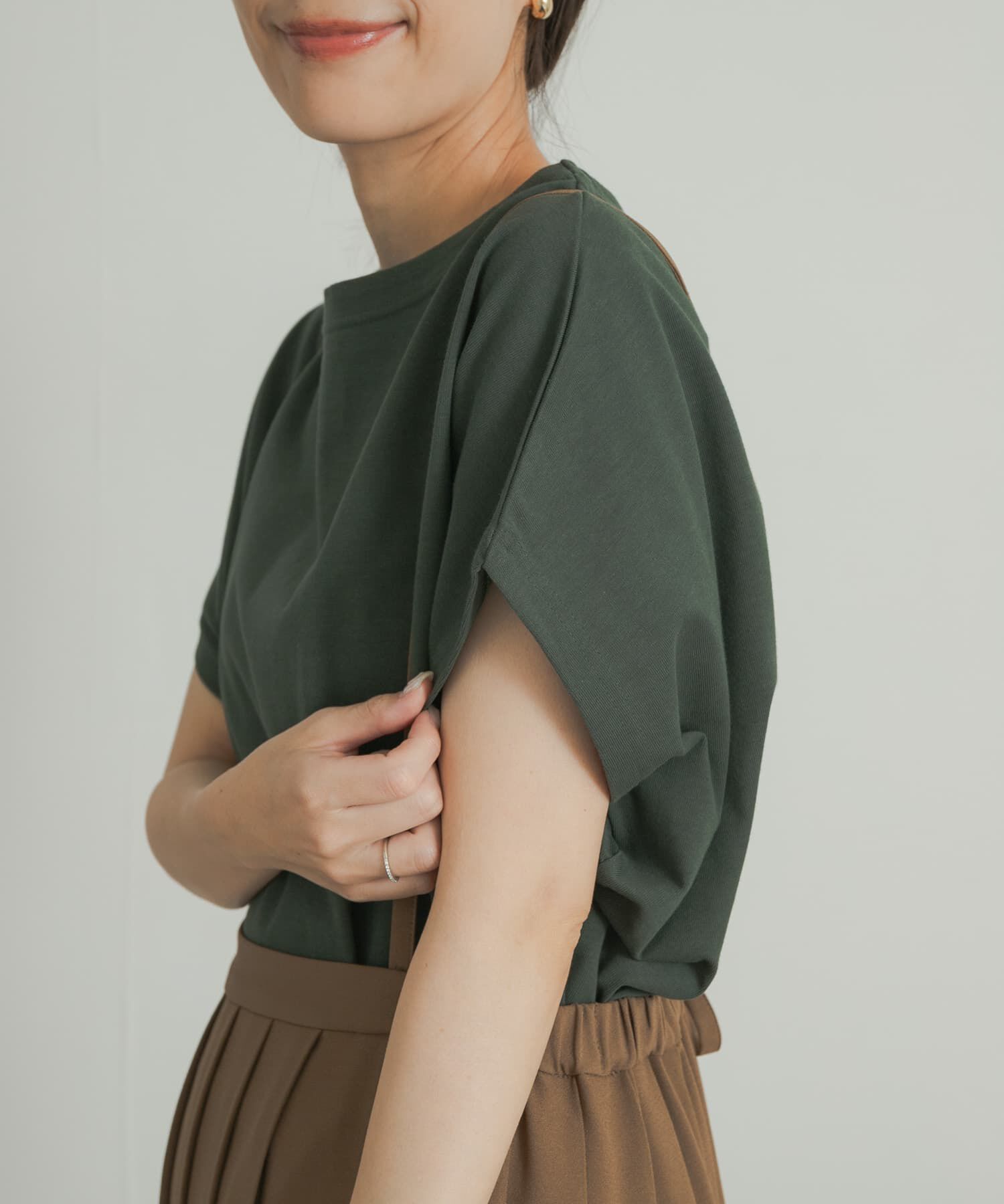 URBAN RESEARCH DOORS「『UR TECH ひやサラクール』ドライコットンボートネックプルオーバー」|Tシャツ・カットソー|