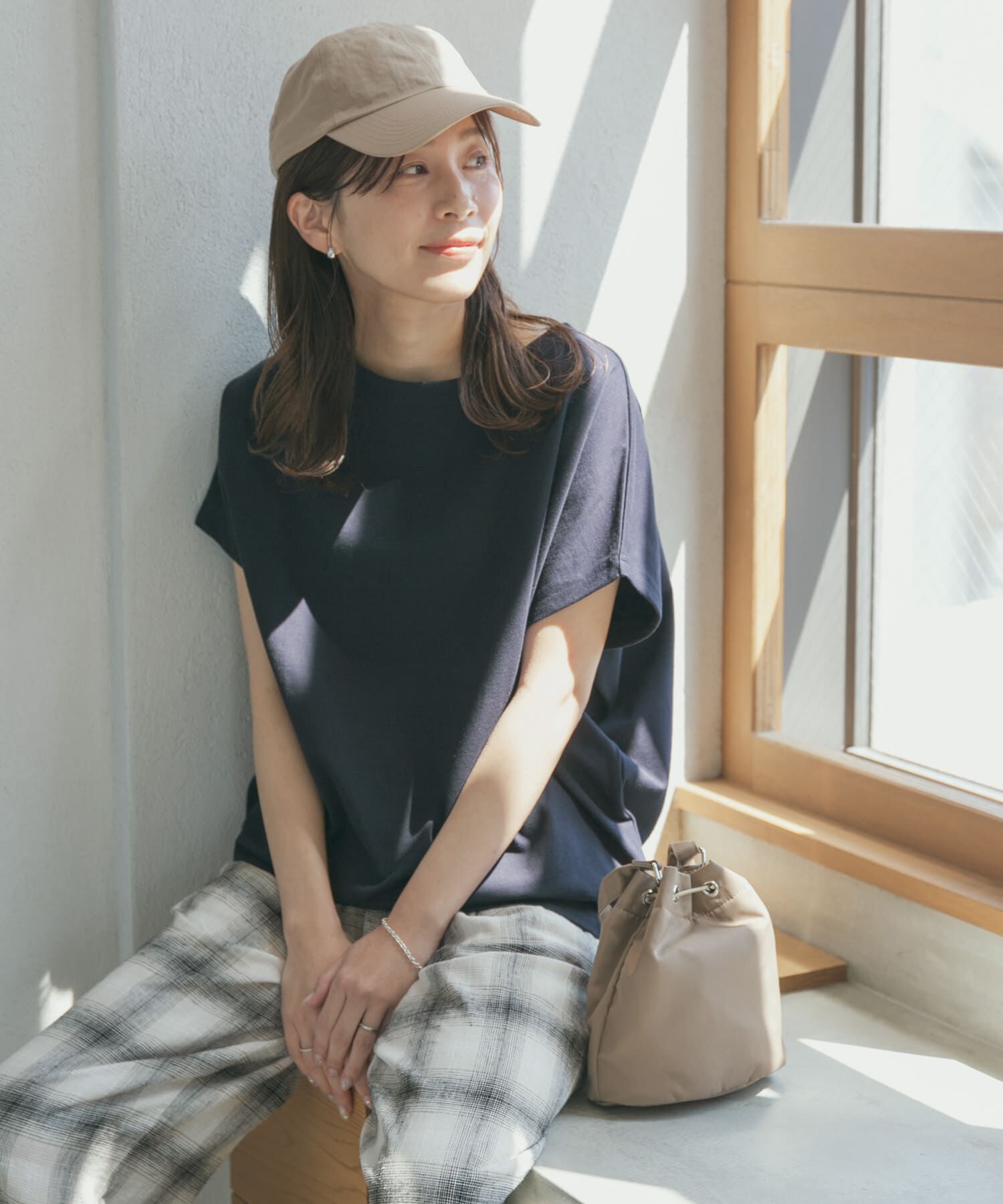 URBAN RESEARCH DOORS「『UR TECH ひやサラクール』ドライコットンボートネックプルオーバー」|Tシャツ・カットソー|