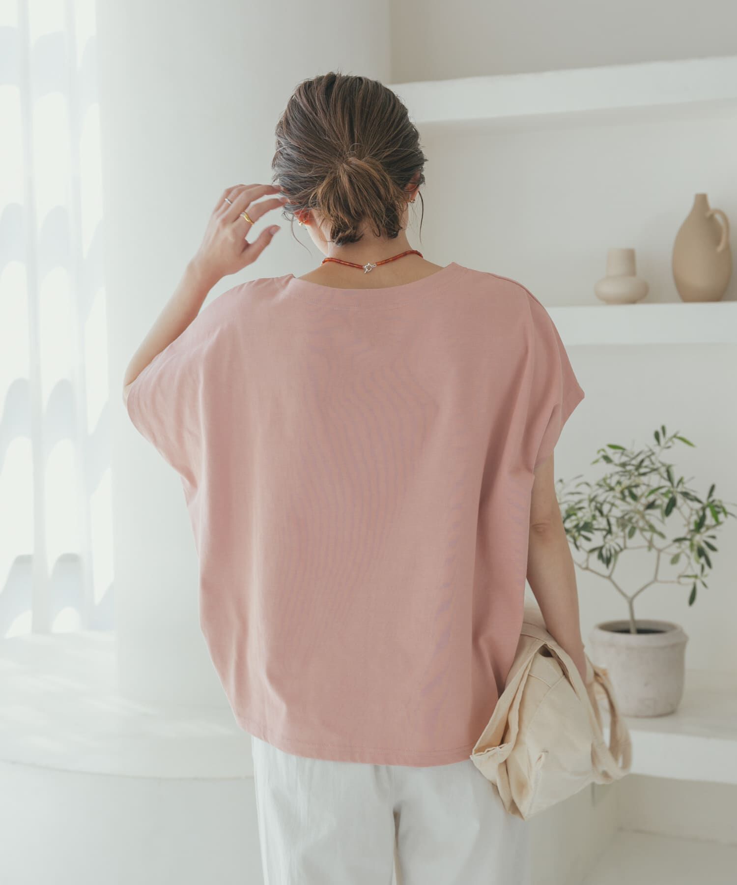 URBAN RESEARCH DOORS「『UR TECH ひやサラクール』ドライコットンボートネックプルオーバー」|Tシャツ・カットソー|