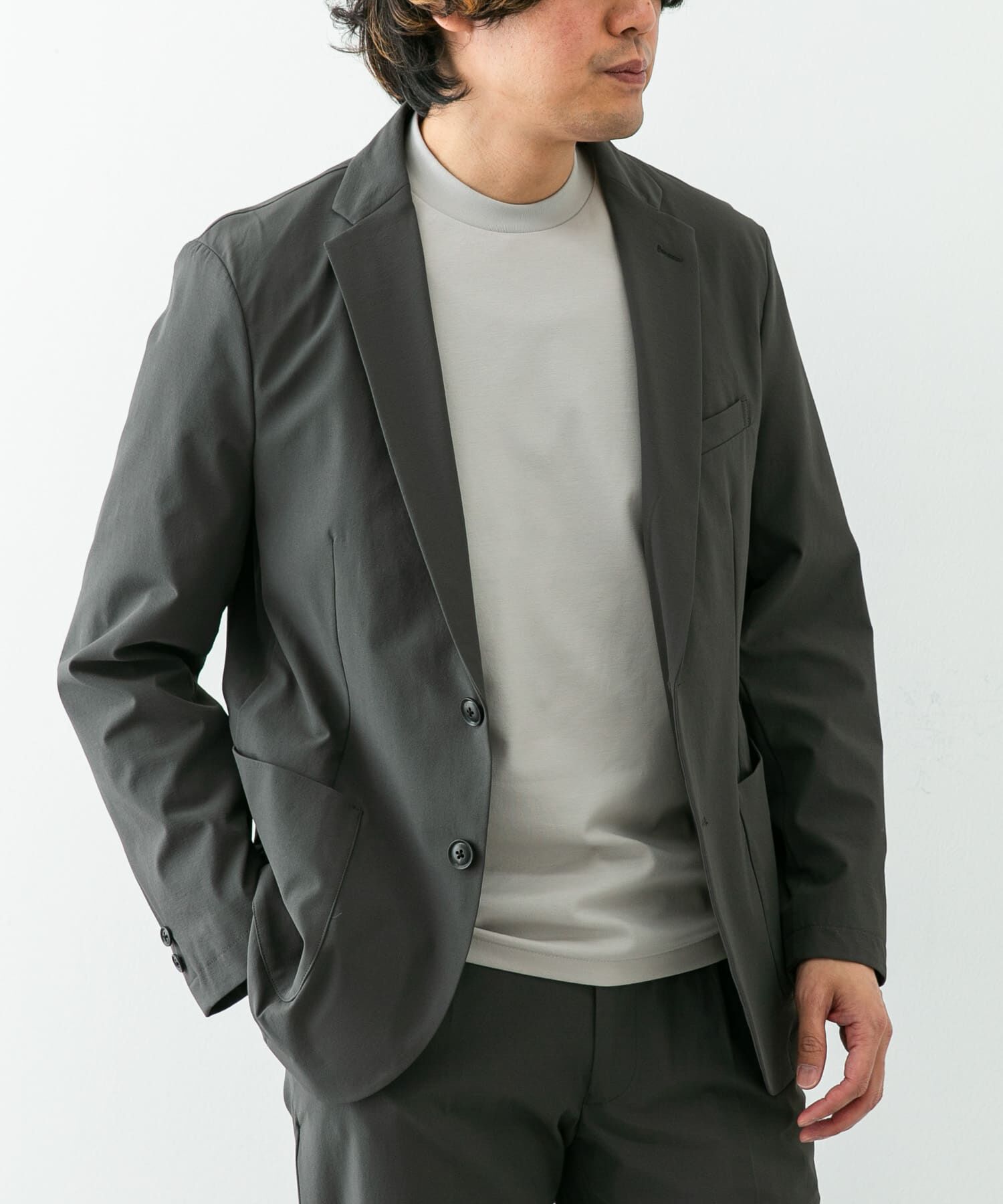 URBAN RESEARCH DOORS「『ｲｰｼﾞｰｹｱ』LIFE STYLE TAILOR ﾘｯﾌﾟｽﾄｯﾌﾟﾅｲﾛﾝｽﾄﾚｯﾁ 」|その他|グレー