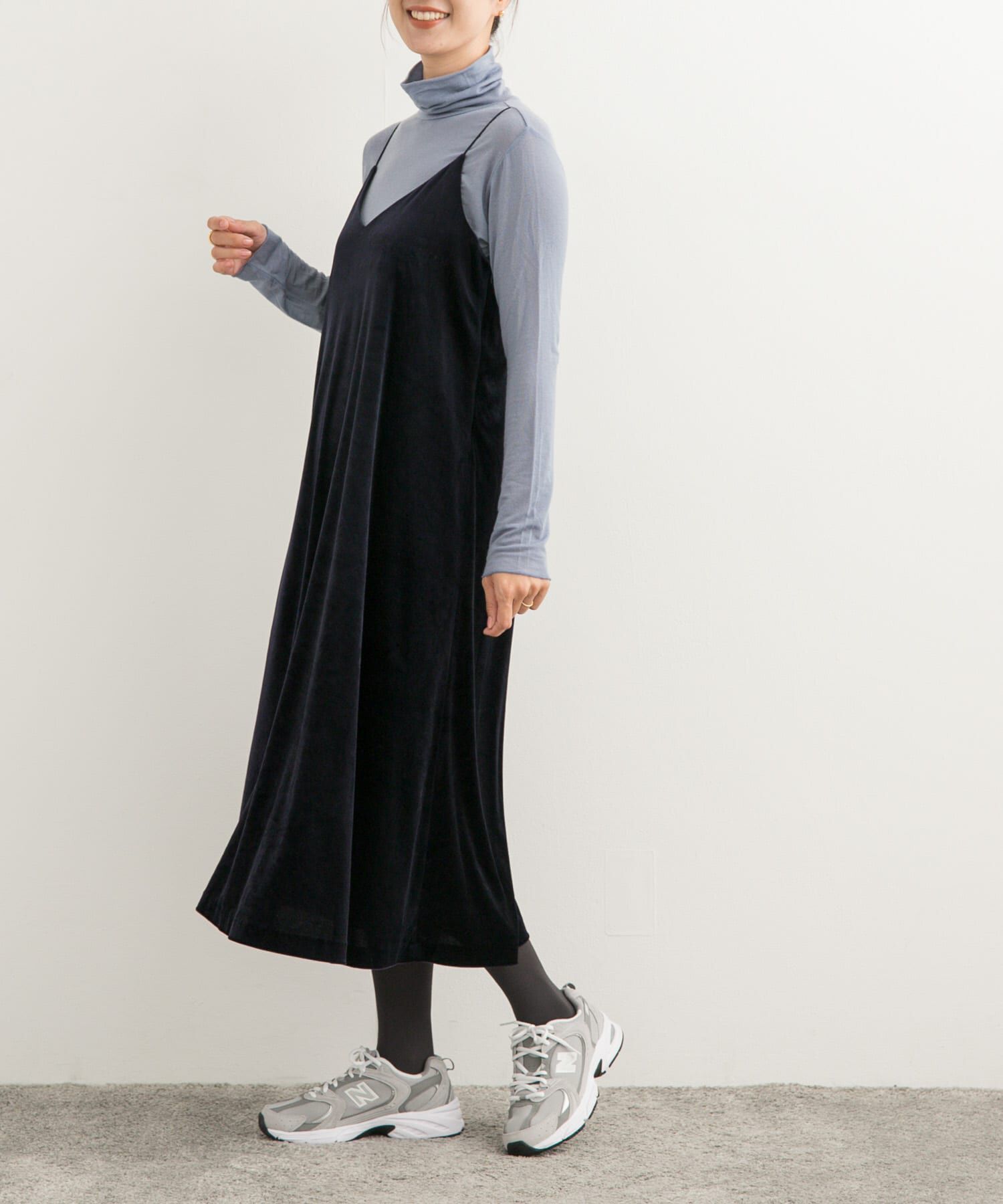 URBAN RESEARCH DOORS「Le GLAZIK　キャミソールドレス」|ワンピース|ネイビー