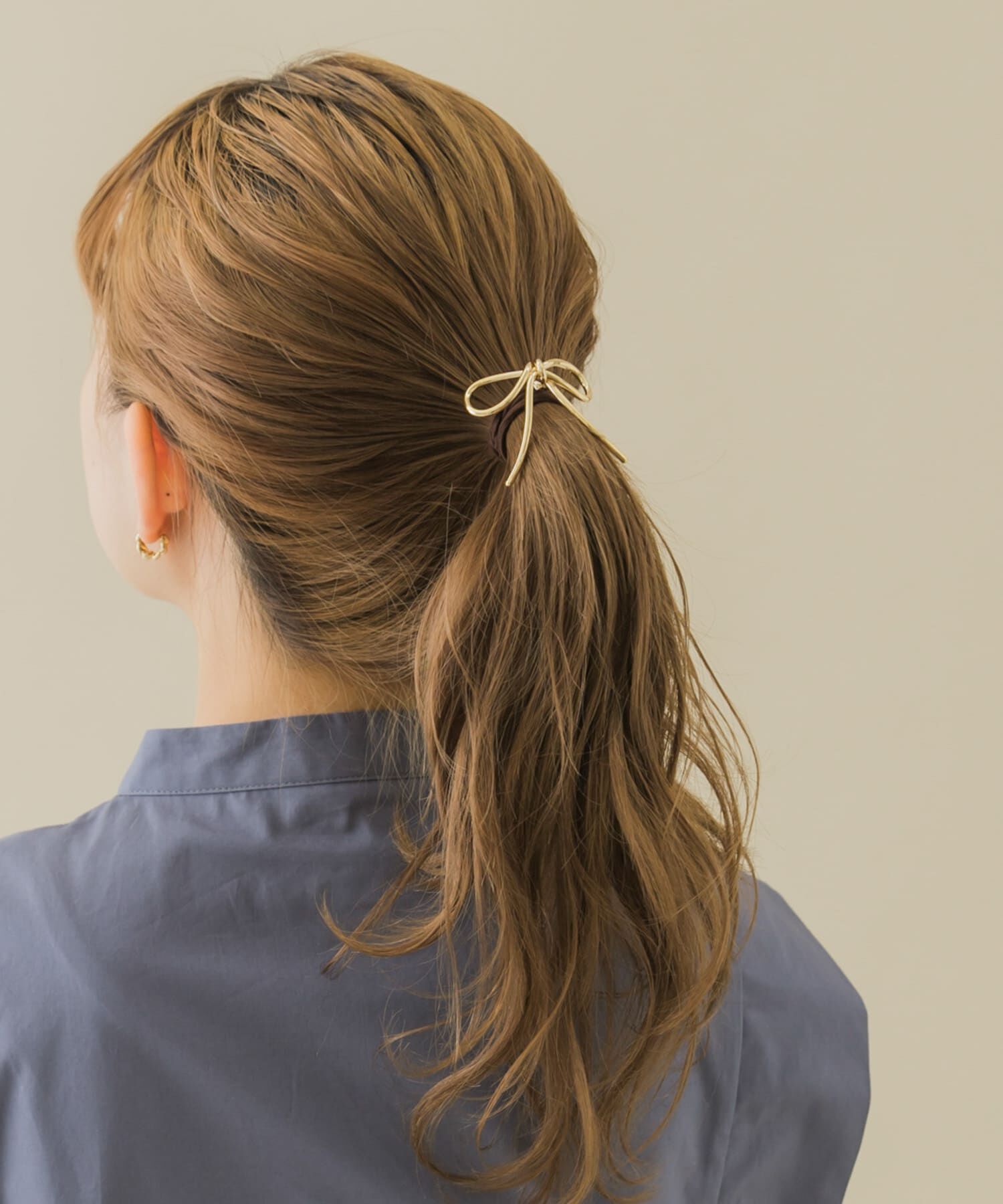 SMELLY「メタルノットリボンヘアカフセット」|ヘアゴム・シュシュ|