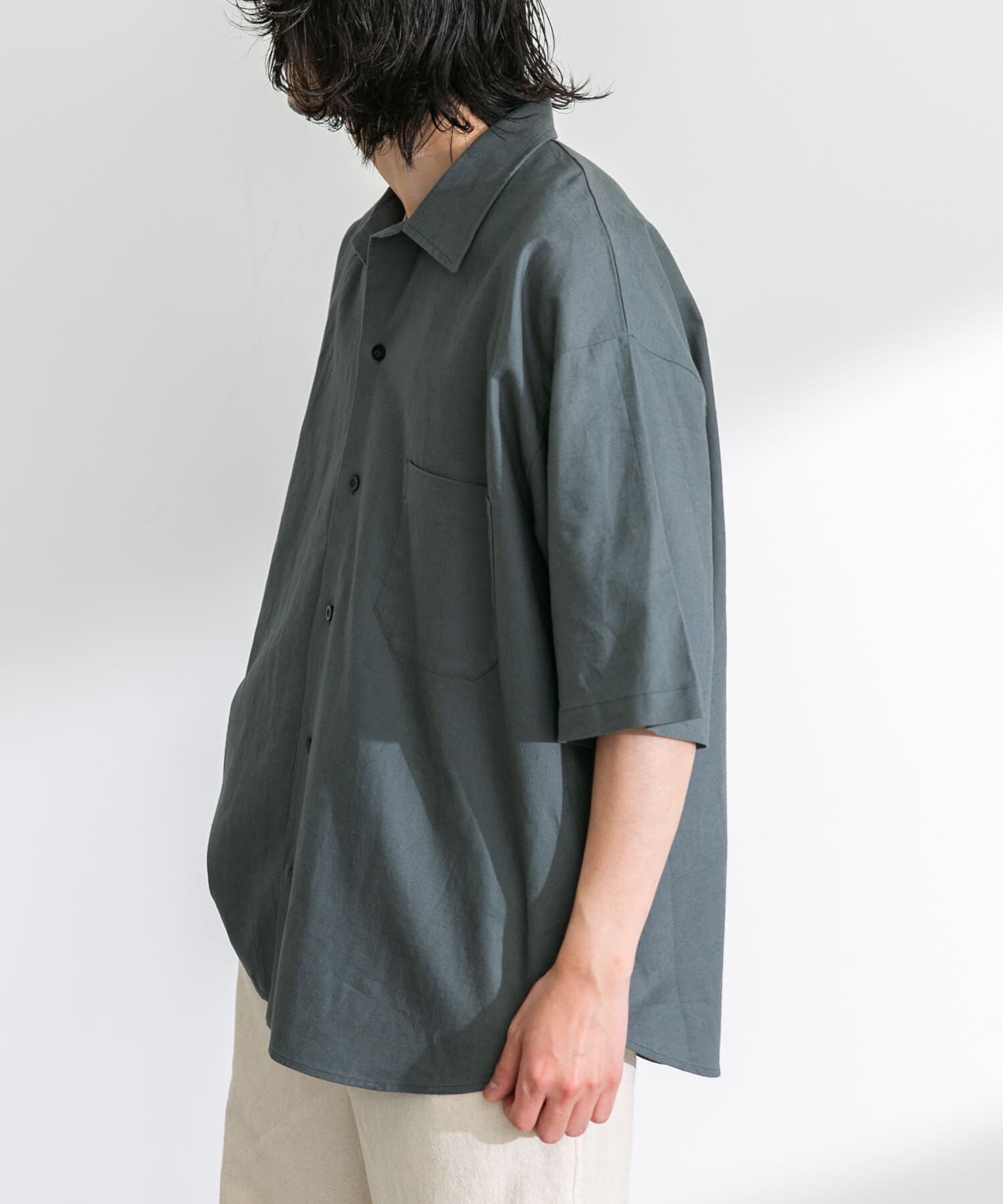 Sonny Label 「ARMY TWILL　Cotton Linen Slab Shirts」|シャツ・ブラウス|