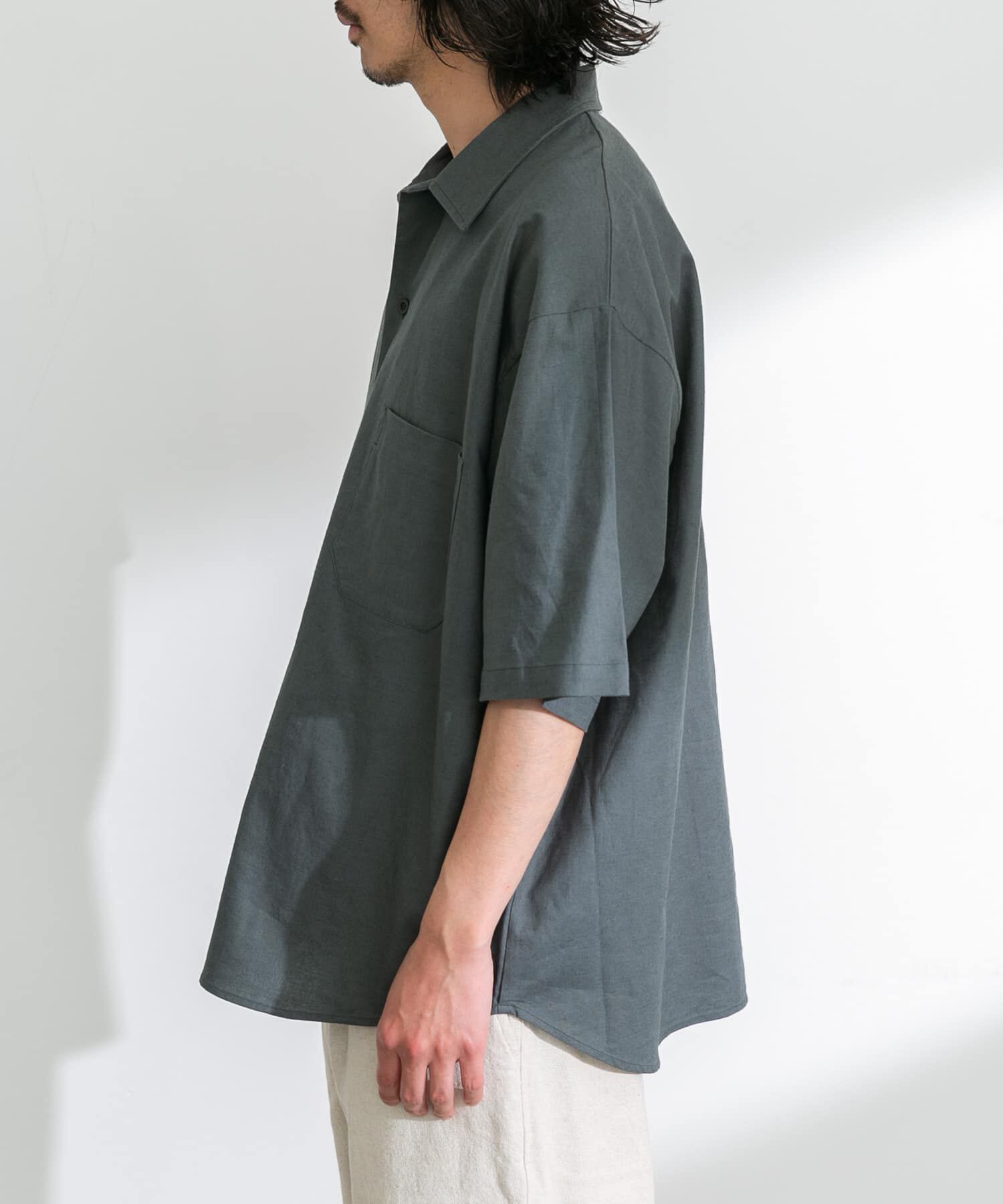 Sonny Label 「ARMY TWILL　Cotton Linen Slab Shirts」|シャツ・ブラウス|