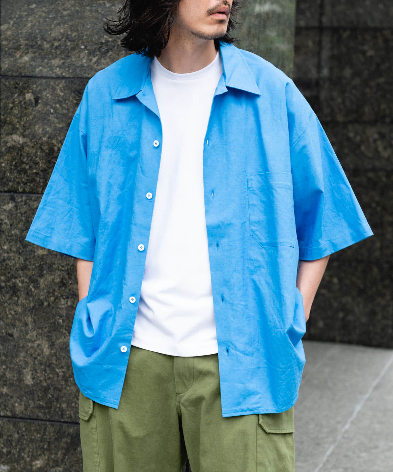 Sonny Label 「ARMY TWILL　Cotton Linen Slab Shirts」|シャツ・ブラウス|
