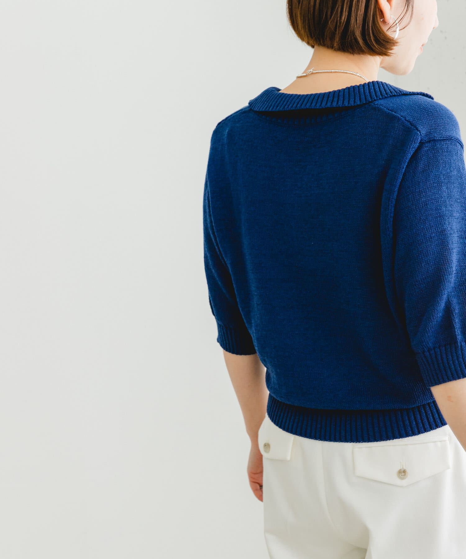 URBAN RESEARCH ROSSO「F by ROSSO　オープンカラーサマーニット」|ニット・セーター|