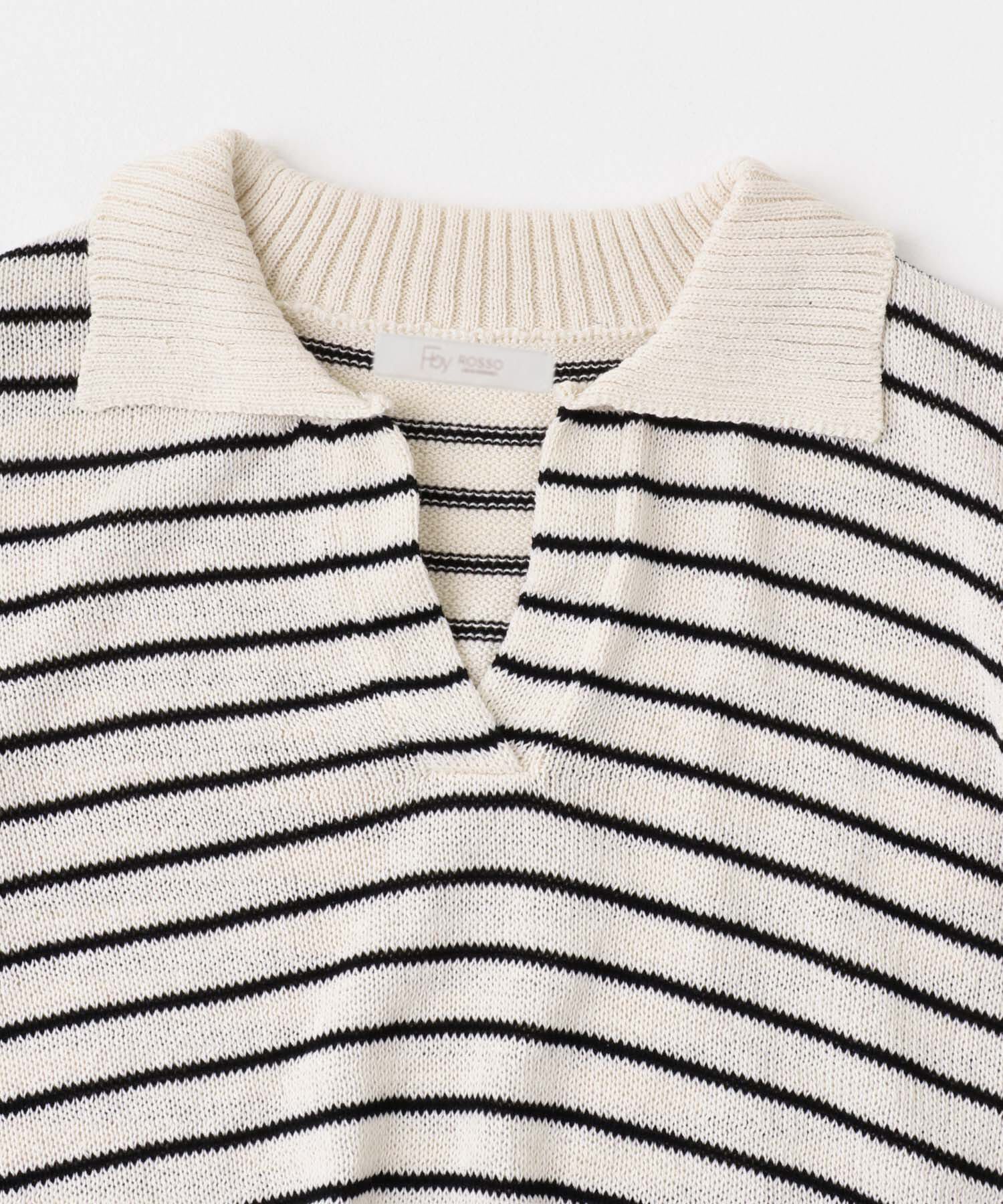 URBAN RESEARCH ROSSO「F by ROSSO　オープンカラーサマーニット」|ニット・セーター|