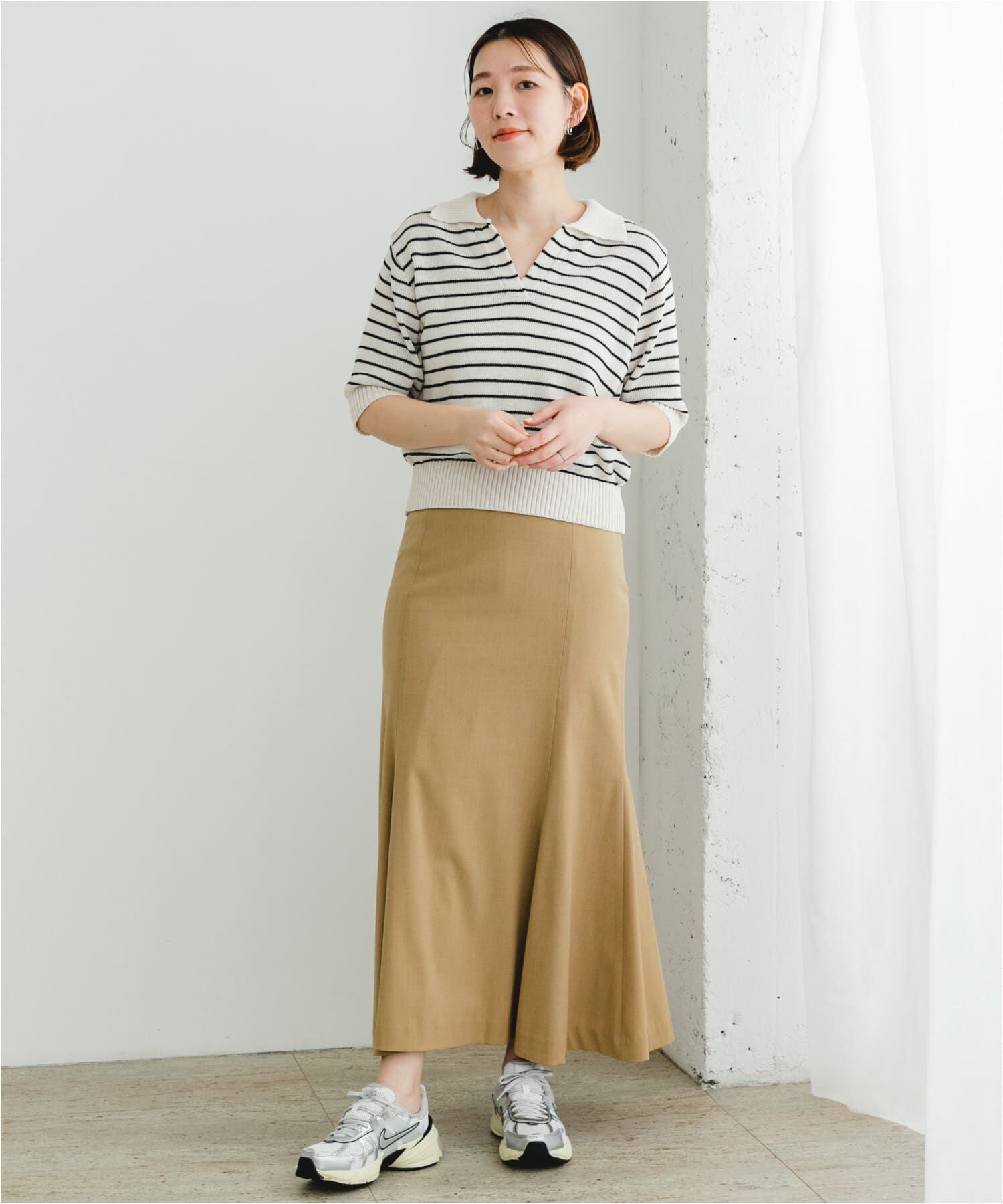 URBAN RESEARCH ROSSO「F by ROSSO　オープンカラーサマーニット」|ニット・セーター|