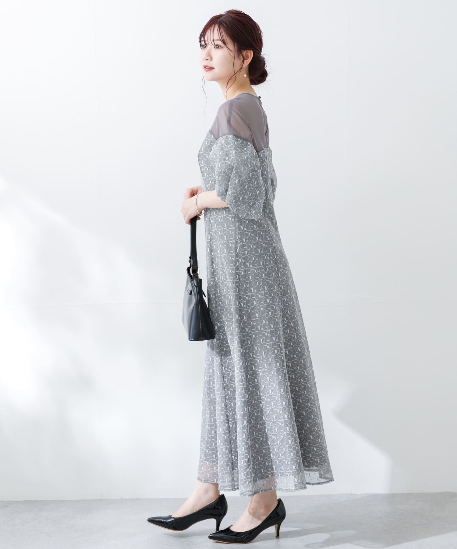 URBAN RESEARCH ROSSO「幾何学レースドレス」|ワンピース|