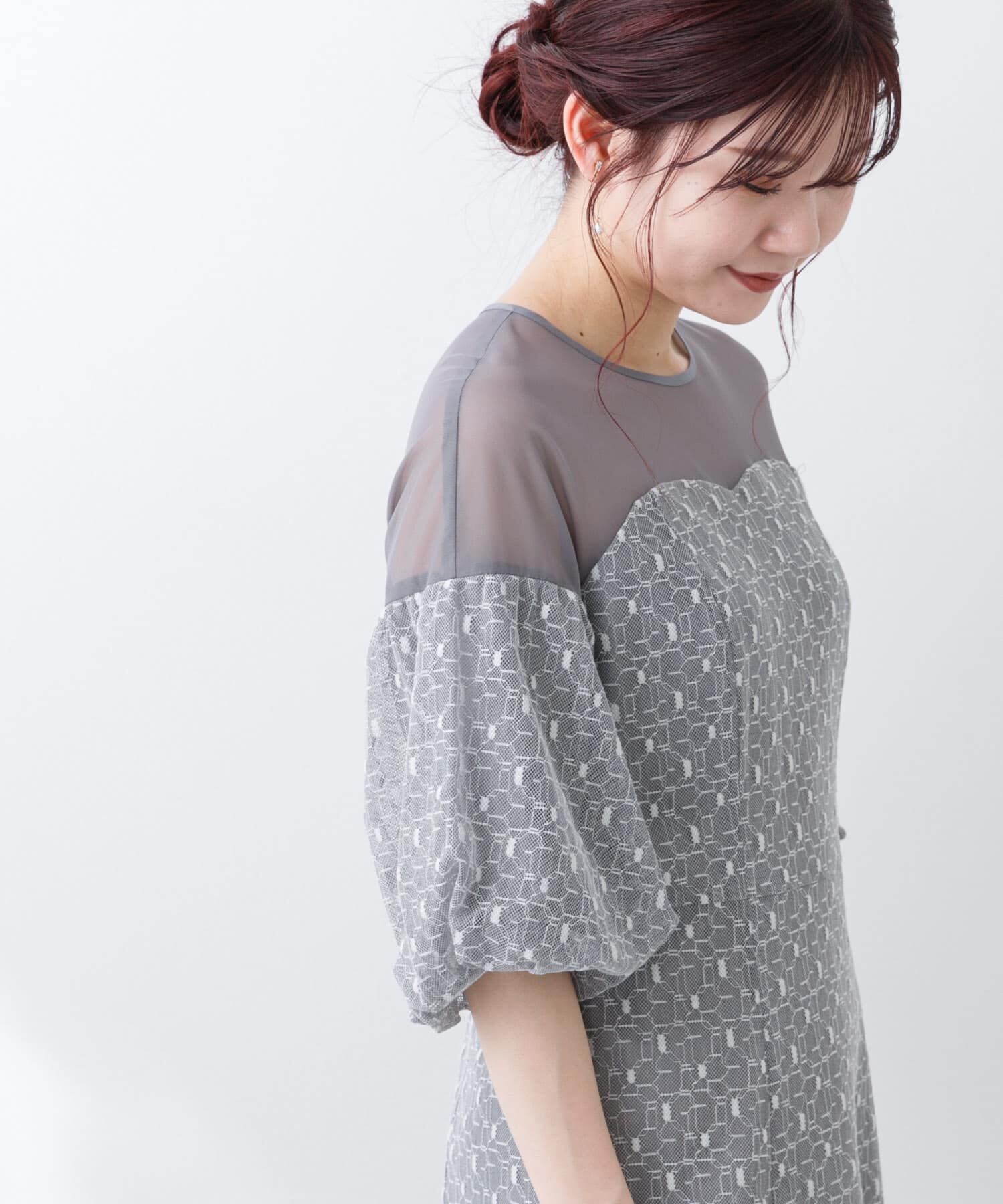 URBAN RESEARCH ROSSO「幾何学レースドレス」|ワンピース|