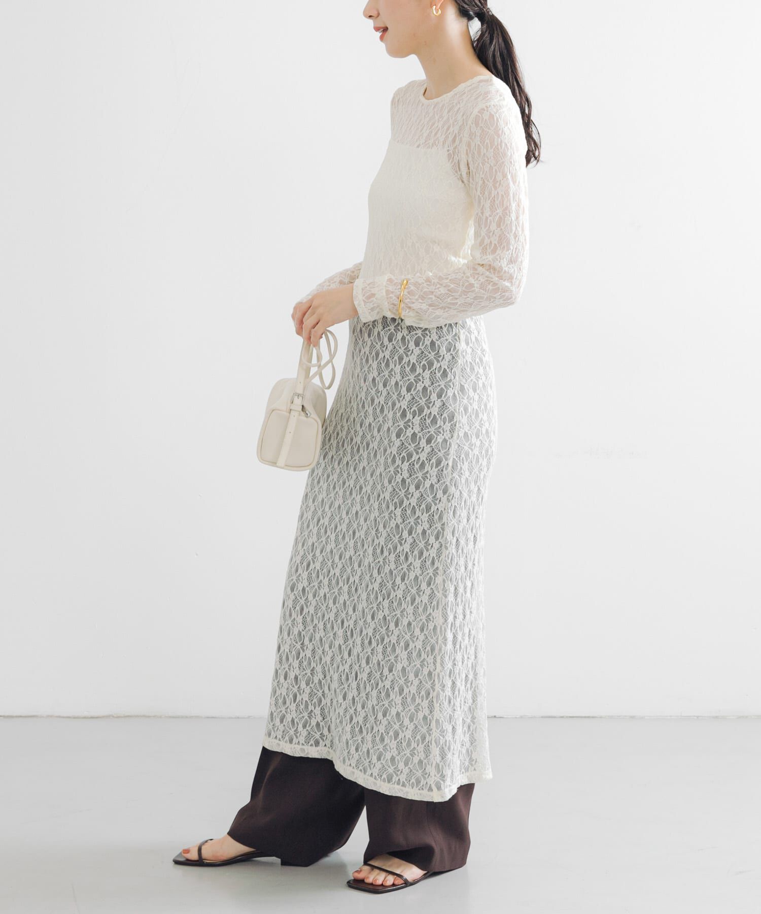 URBAN RESEARCH「ストレッチレースカットワンピース」|ワンピース|