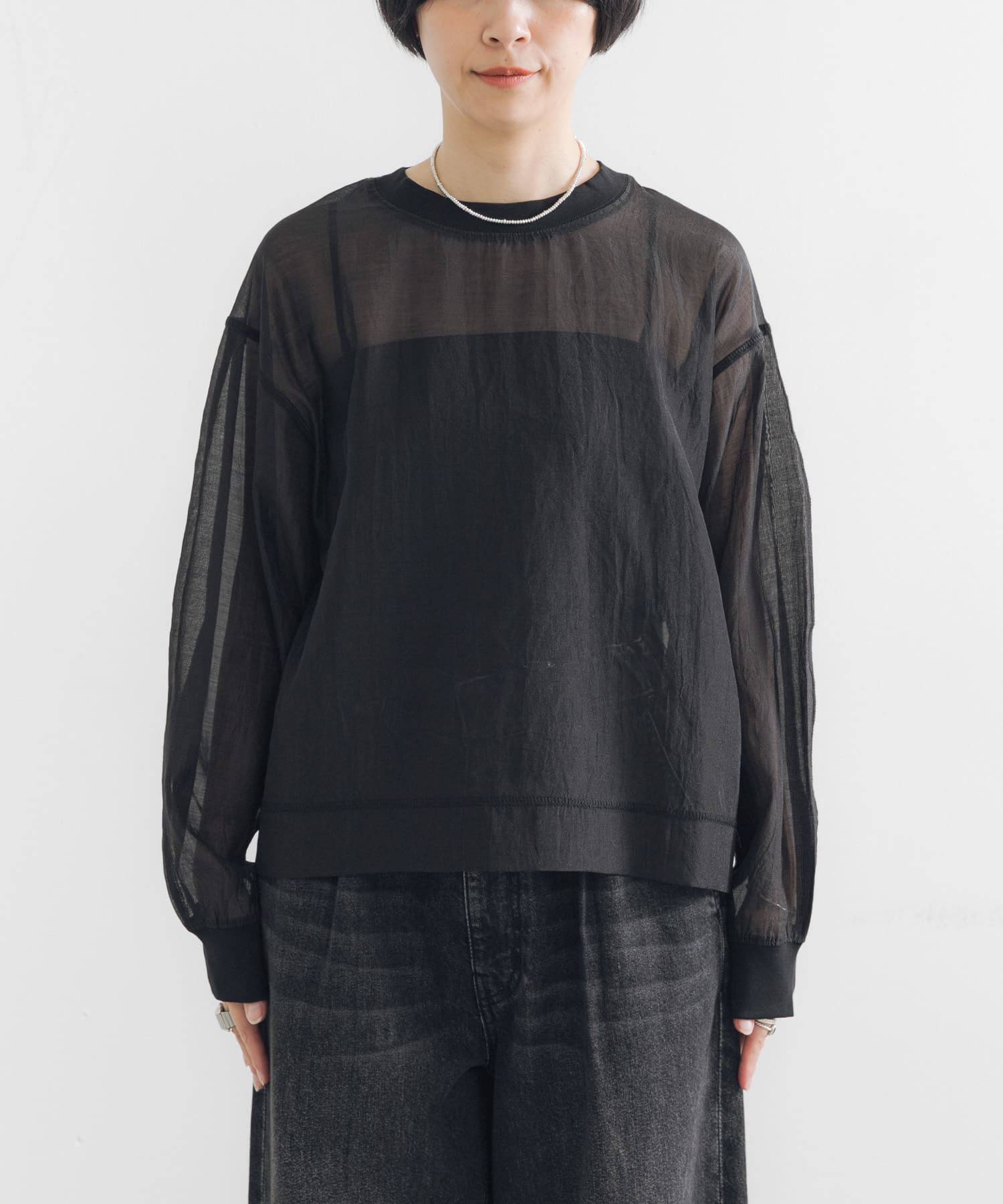 URBAN RESEARCH「オーガンジーシアートップス」|Tシャツ・カットソー|