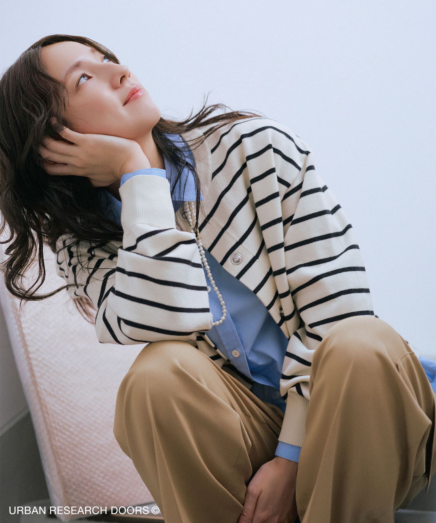 URBAN RESEARCH DOORS「『仁村紗和さん着用』『UR TECH 200日ニット』リングドットカーディガン」|カーディガン|