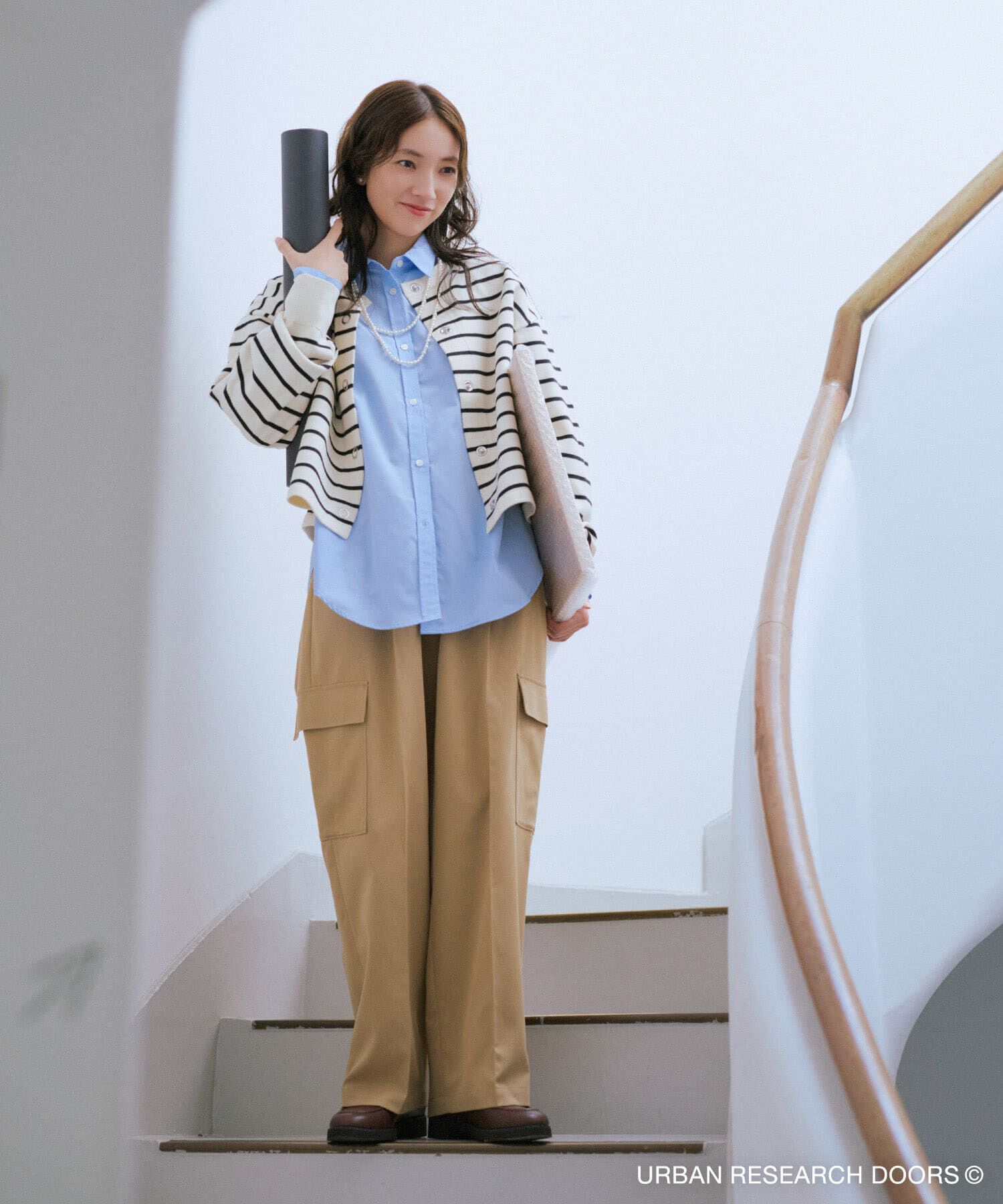 URBAN RESEARCH DOORS「『仁村紗和さん着用』『UR TECH 200日ニット』リングドットカーディガン」|カーディガン|