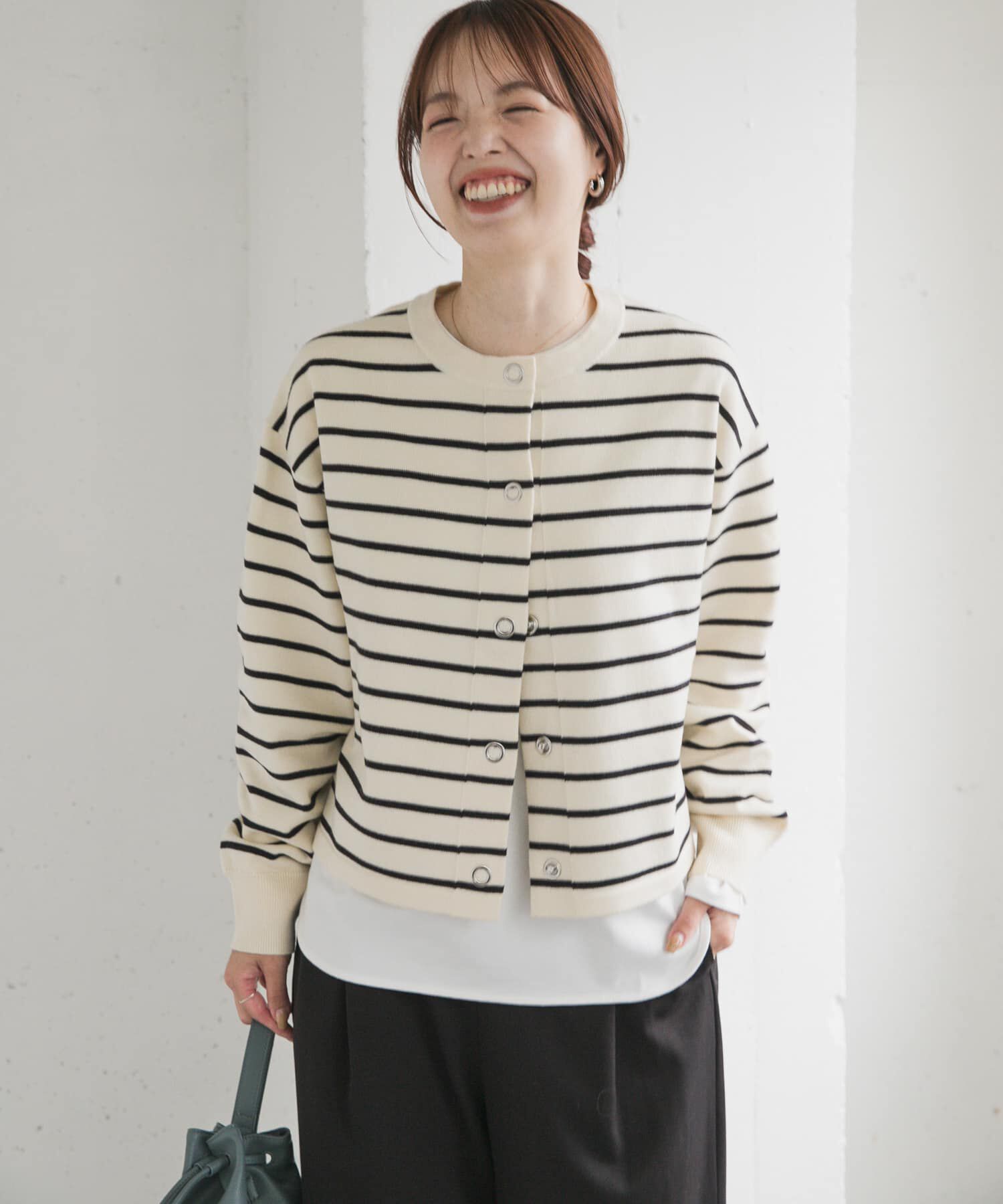 URBAN RESEARCH DOORS「『仁村紗和さん着用』『UR TECH 200日ニット』リングドットカーディガン」|カーディガン|